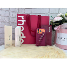 Подарунковий набір Rhode Raspberry Jelly: чохол для iPhone, блиск, спрей для обличчя Rhode Glazing Mist і пакет